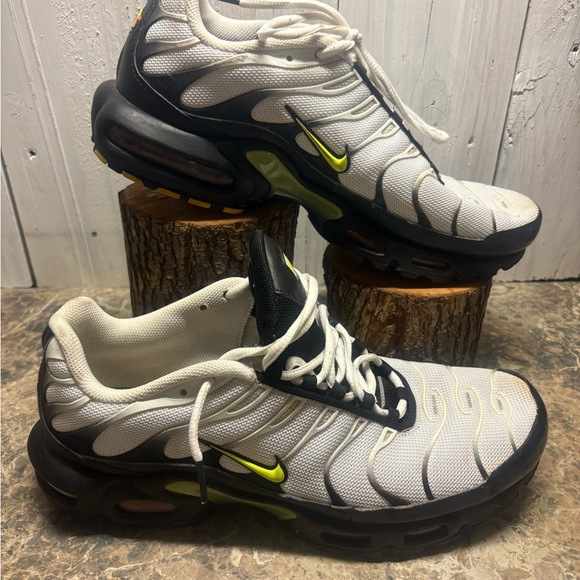 Nike Other - Nike Men’s White/Black Volt Air Max Plus Athletic Shoes